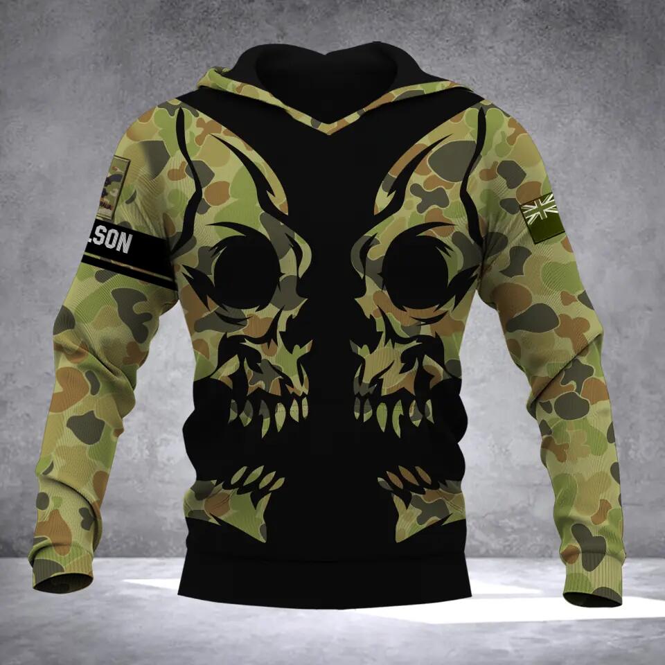 Personalized Australian Solider Camo Hoodie 3D Printed QTDT0812