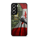 Personalized Canadian Solider/Veteran Rank Camo Flag Phonecase 3D Printed 22DEC-DT08