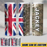 Personalized British Veteran/Soldier Tumbler 30Oz Printed 22DEC-HQ09