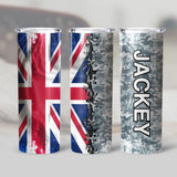 Personalized British Veteran/Soldier Tumbler 30Oz Printed 22DEC-HQ09