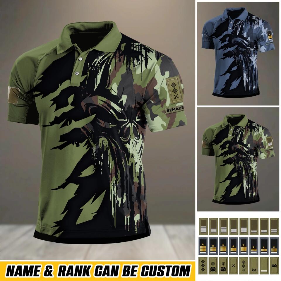 Personalized Irish Veteran/ Solider Rank Polo Shirts 3D Printed QTHQ1212