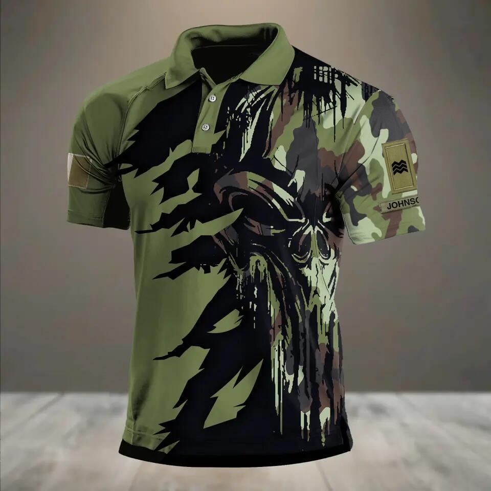 Personalized Irish Veteran/ Solider Rank Polo Shirts 3D Printed QTHQ1212