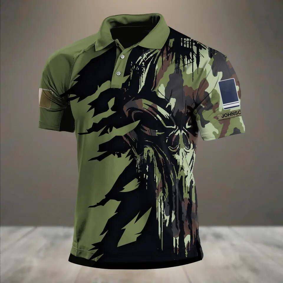Personalized Irish Veteran/ Solider Rank Polo Shirts 3D Printed QTHQ1212