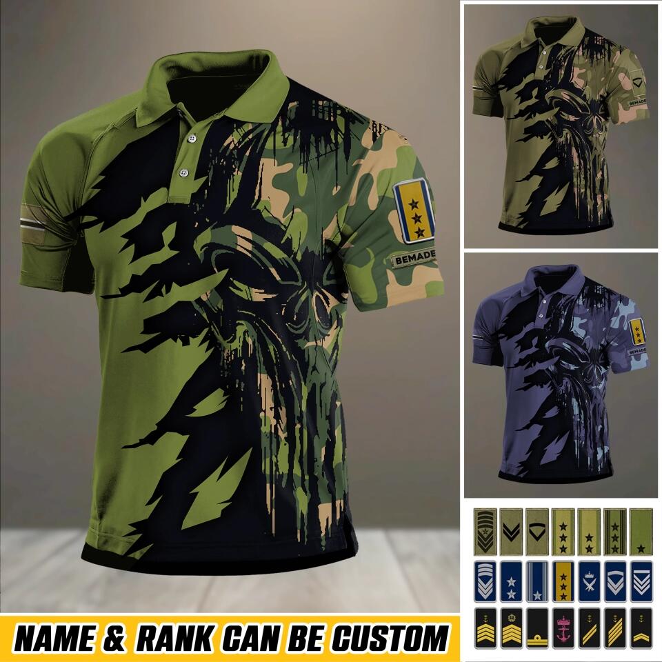 Personalized Norwegian Veteran/ Solider Rank Polo Shirts 3D Printed QTHQ1212
