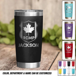 Personalized Canadian Police With Name And Department Tumbler Printed QTDT1212