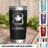 Personalized Canadian Police With Name And Department Tumbler Printed QTDT1212