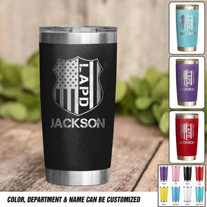 Personalized Los Angels  Police With Name laser Tumbler Printed QTDT1212