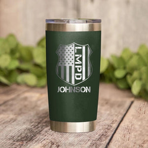 Personalized Los Angels  Police With Name laser Tumbler Printed QTDT1212