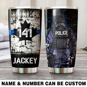 Personalized Canadian Police with Name Laser Tumbler Printed QTHQ1212