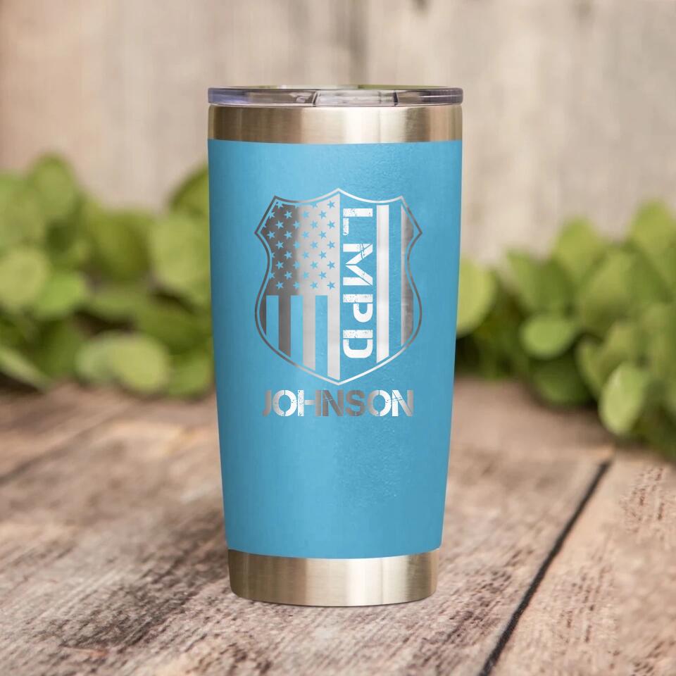Personalized Los Angels  Police With Name laser Tumbler Printed QTDT1212