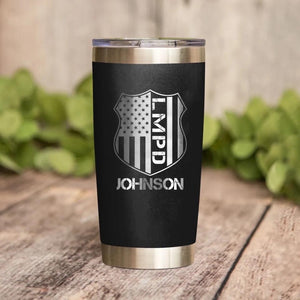 Personalized Los Angels  Police With Name laser Tumbler Printed QTDT1212