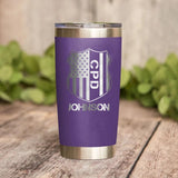 Personalized Chicago Police With Name Laser Tumbler Printed QTDT1212