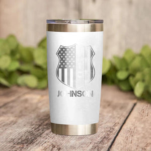 Personalized Chicago Police With Name Laser Tumbler Printed QTDT1212