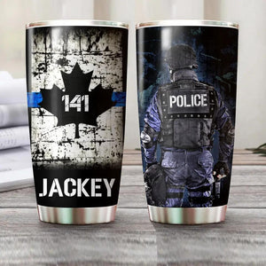 Personalized Canadian Police with Name Laser Tumbler Printed QTHQ1212