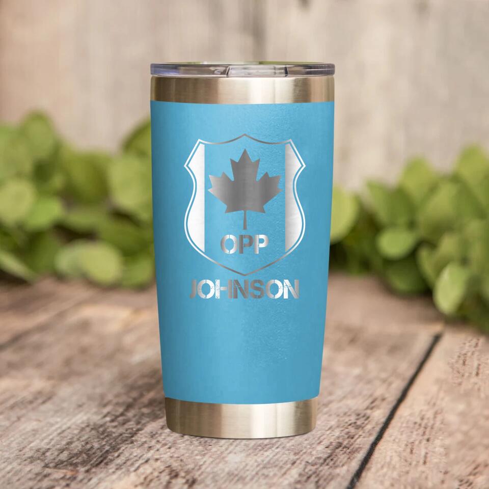 Personalized Canadian Police With Name And Department Tumbler Printed QTDT1212
