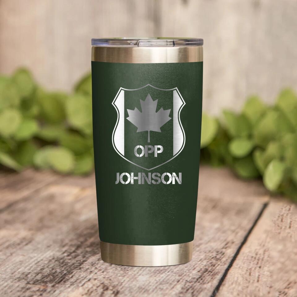 Personalized Canadian Police With Name And Department Tumbler Printed QTDT1212