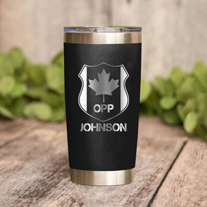 Personalized Canadian Police With Name And Department Tumbler Printed QTDT1212