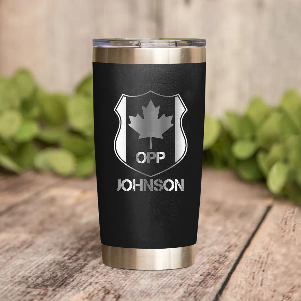 Personalized Canadian Police With Name And Department Tumbler Printed QTDT1212