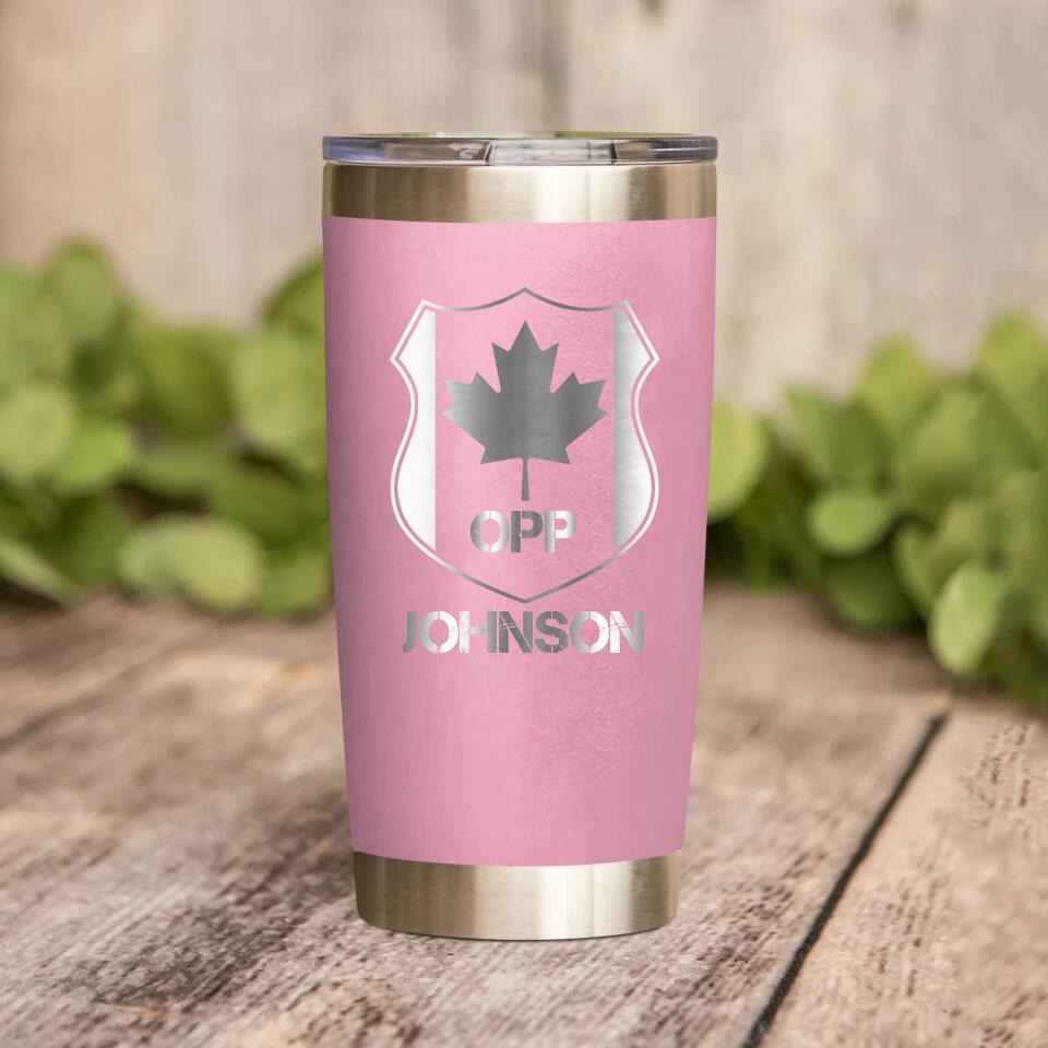 Personalized Canadian Police With Name And Department Tumbler Printed QTDT1212