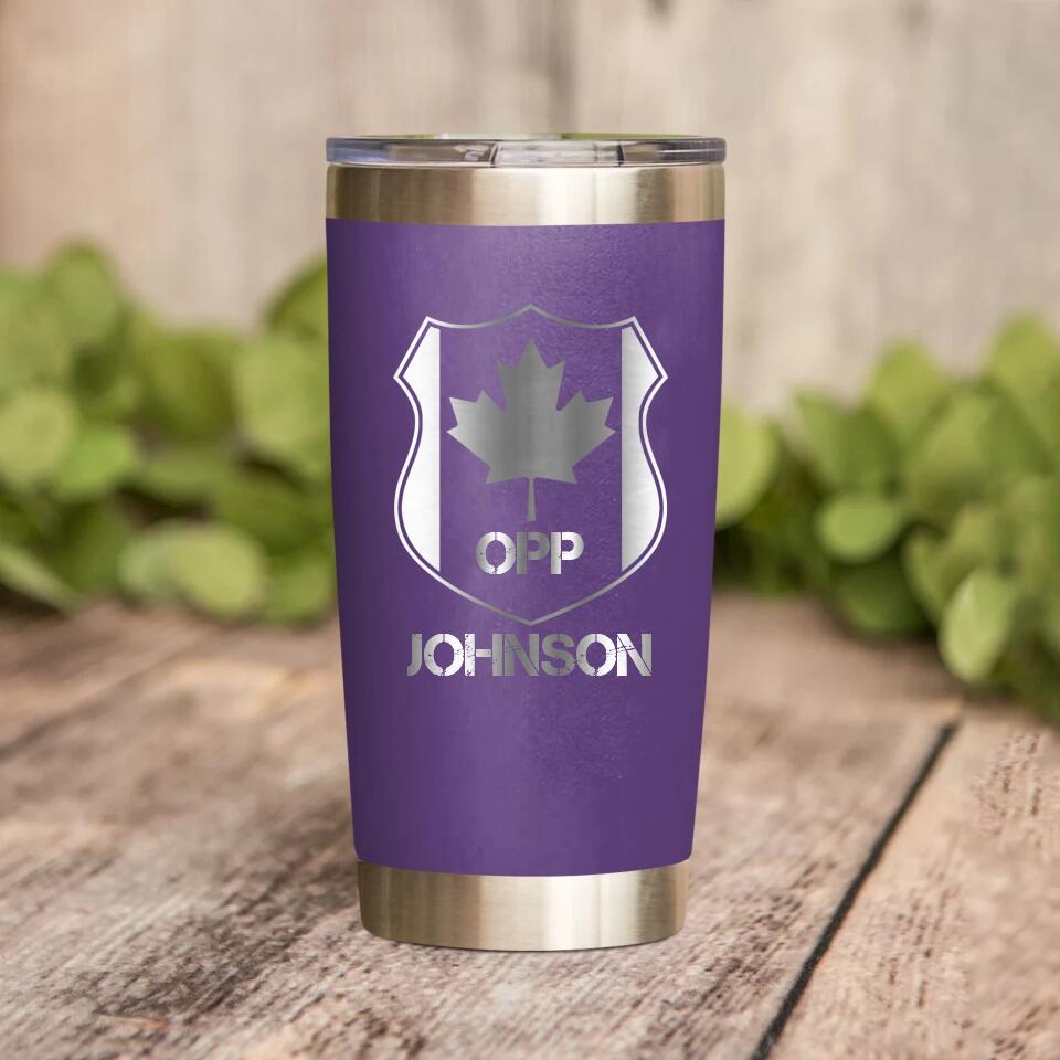 Personalized Canadian Police With Name And Department Tumbler Printed QTDT1212