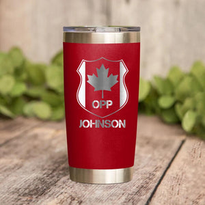 Personalized Canadian Police With Name And Department Tumbler Printed QTDT1212