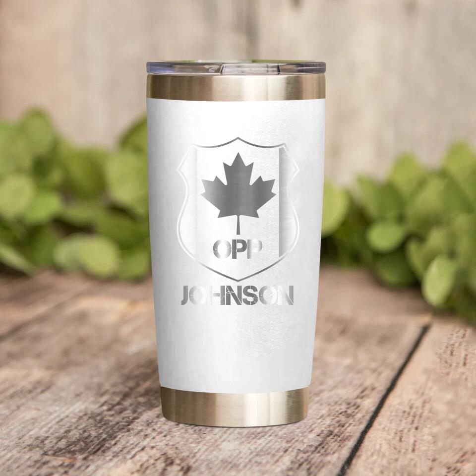 Personalized Canadian Police With Name And Department Tumbler Printed QTDT1212
