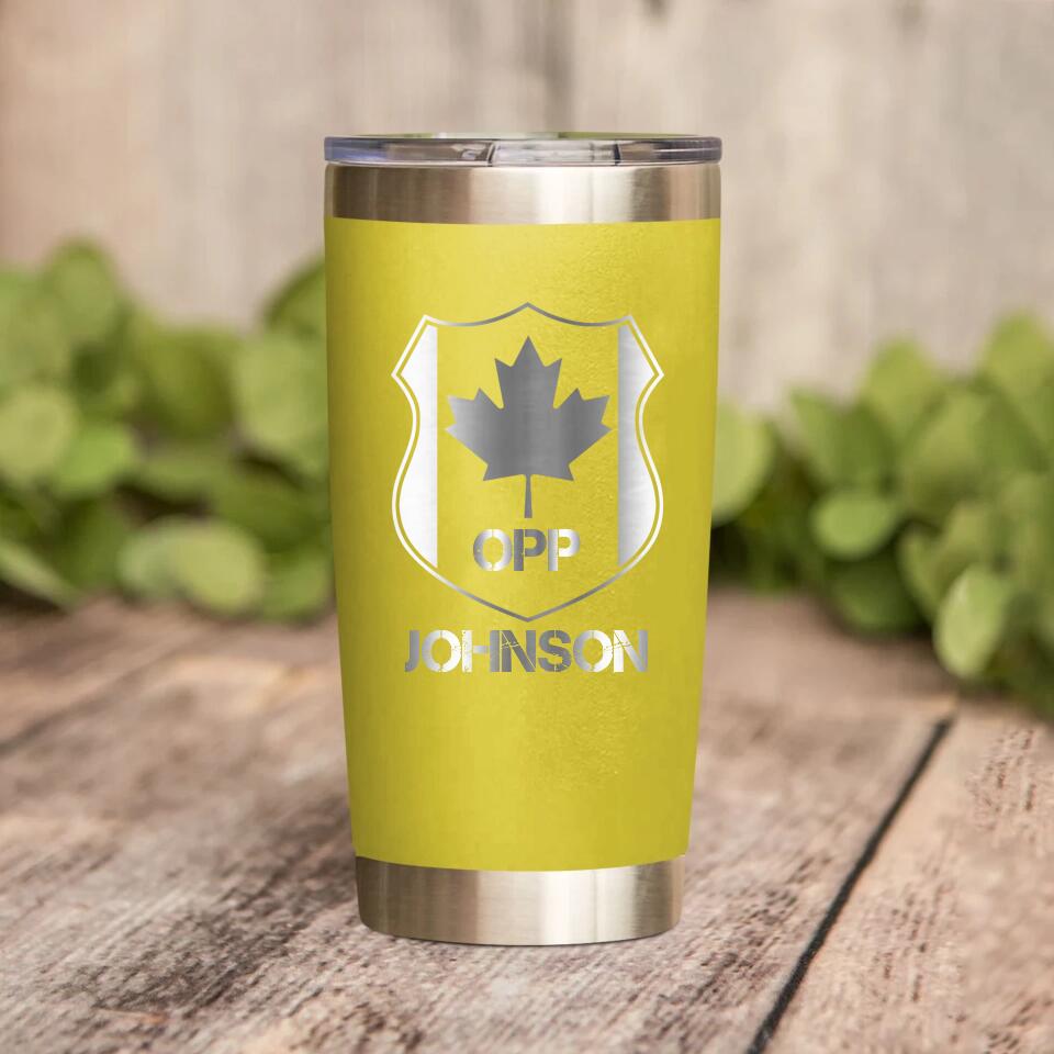 Personalized Canadian Police With Name And Department Tumbler Printed QTDT1212