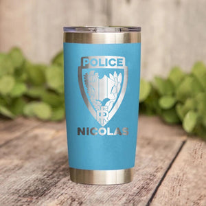 Personalized French Police With Name Laser Tumbler Printed QTDT1212