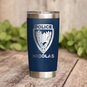Personalized French Police With Name Laser Tumbler Printed QTDT1212