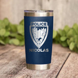 Personalized French Police With Name Laser Tumbler Printed QTDT1212