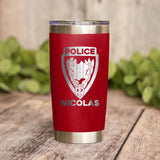 Personalized French Police With Name Laser Tumbler Printed QTDT1212