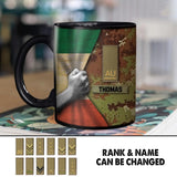 Personalized Italian  Veteran/Soldier Camo Flag Black Mug Printed 22DEC-HY13