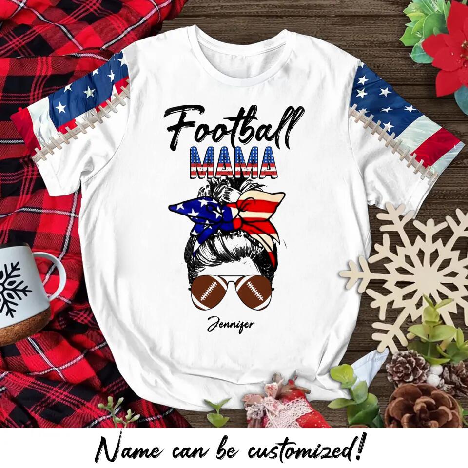 Personalized Football Mama 3D Printed Tshirt PNDT1312