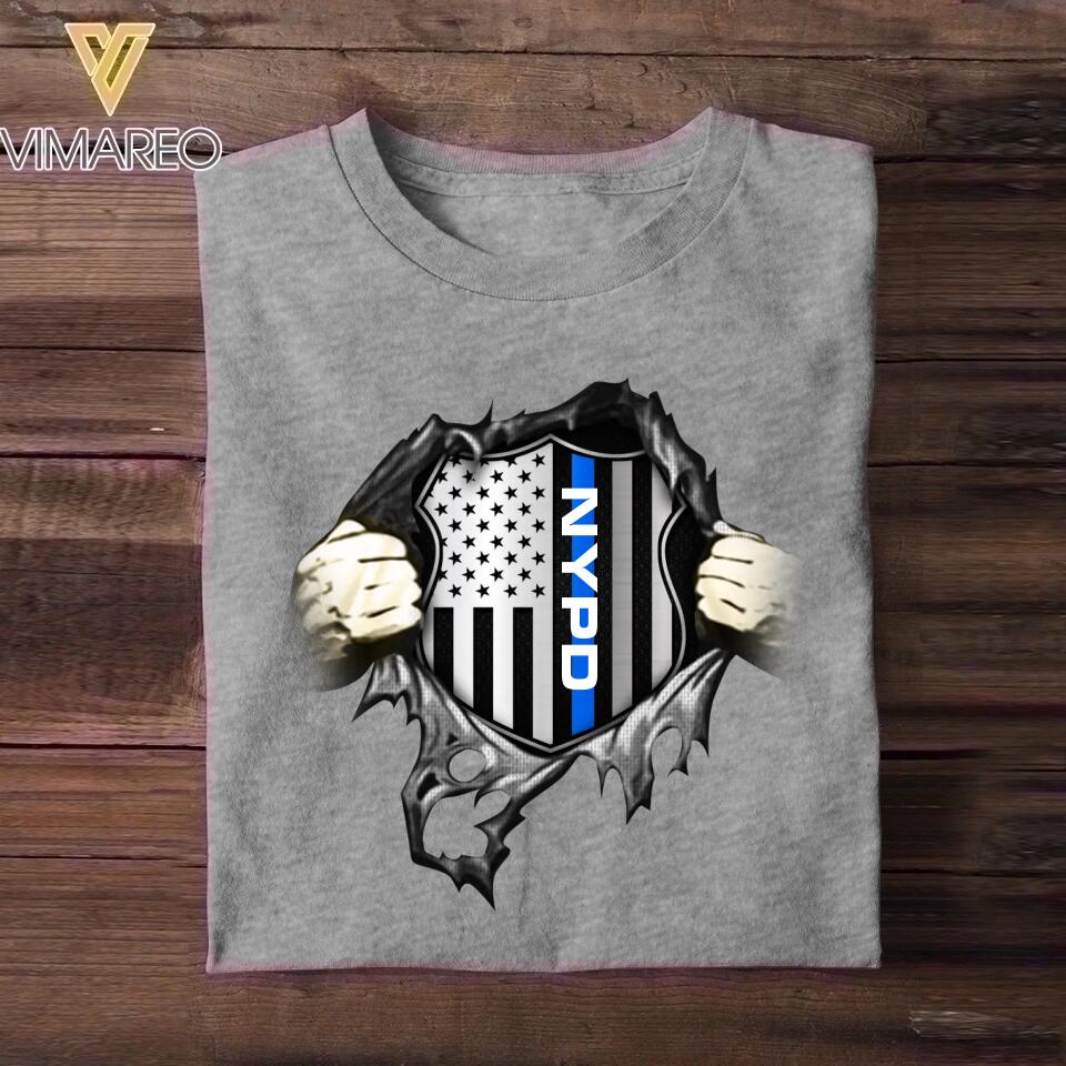 Personalized US Police Department Tshirt Printed QTDT1312