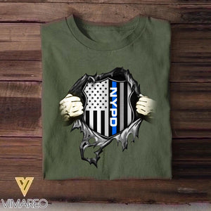 Personalized US Police Department Tshirt Printed QTDT1312