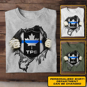 Personalized Canadian Police Department Tshirt Printed QTDT1312