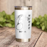 Personalized Nurse Tittle Laser Tumbler Printed QTHY1312