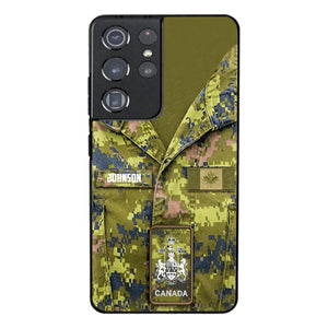 Personalized Canadian Soldier Camo Phone Case Printed 22MAR-HQ19