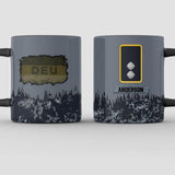 Personalized German Solider/ Veteran With Rank Flag Camo Printed Black Mug Printed 22DEC-HY16