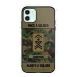 Personalized Once A Soldier Always A Soldier Swiss Soldier/ Veteran Rank Camo Phonecase 3D Printed 22DEC-DT14