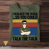 Personalized I Walked The Walk So You Could Talk The Talk Canadian Rank Camo Tshirt Printed 22DEC-HQ21