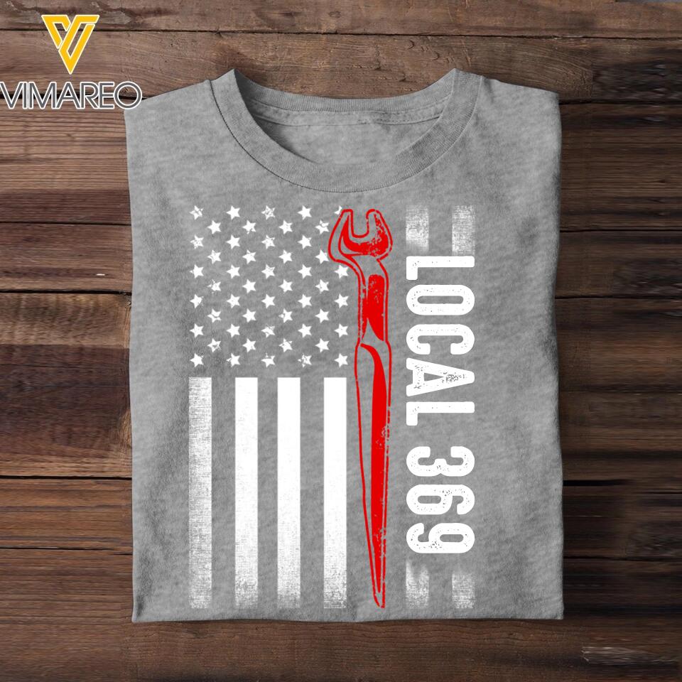 Personalized Us Ironworkers Flag With Your Own Local Tshirt Printed 22DEC-DT21