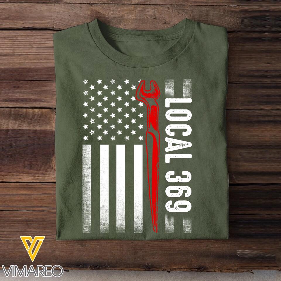 Personalized Us Ironworkers Flag With Your Own Local Tshirt Printed 22DEC-DT21