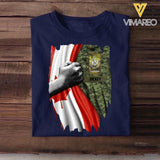 Personalized Canadian Soldier/ Veteran Flag Rank Camo Tshirt Printed 22DEC-HQ24