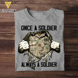 Personalized UK Soldier/ Veteran / Navy Or Sailor Once A Soldier Always A Soldier Tshirt Printed 22DEC-HQ26