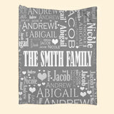 Personalized Family Name Quilt Blanket Printed QTHQ2712