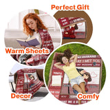 Personalized To My Husband The Day I Met You i Found My Missing Piece Couple Quilt Blanket Printed PNHQ0401
