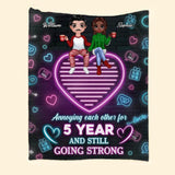 Personalized Annoying Each Other For Years And Still Going Strong  Quilt Blanket Printed PNHQ05