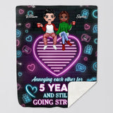 Personalized Annoying Each Other For Years And Still Going Strong  Quilt Blanket Printed PNHQ05