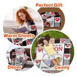 Personalized Your Own Image Love You To The Moon And Back Couple Quilt Blanket Printed PNHQ0601